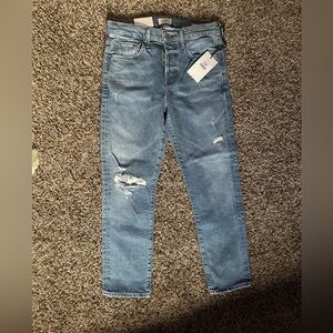Women’s Blue Distressed Jeans